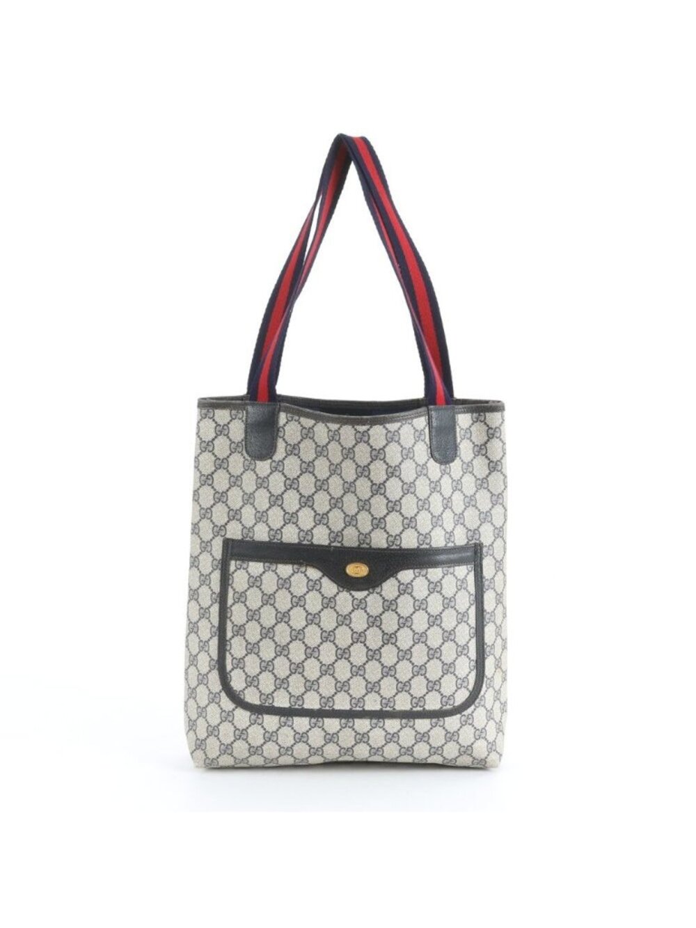 Gucci GG Supreme Sherry Line Leather Tote Bag